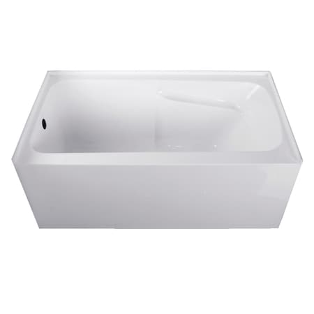 Aqua Eden Alcove Bathtubs, 54 L, 30 W, White, Acrylic VTAP543023L